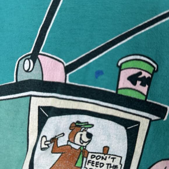 VTG Yogi Bear 1995 Graphic Cartoons T-Shirt Men's Size Large 90s Hanna Barbera - Picture 4 of 8